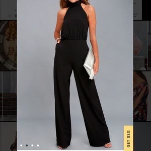 Moment for Life black halter jumpsuit